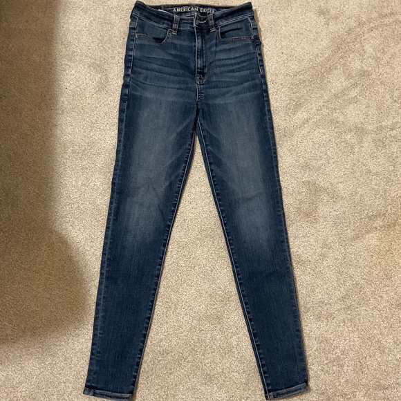 American Eagle Denim - American Eagle super stretch, skinny jeans women’s size 2 dark wash denim